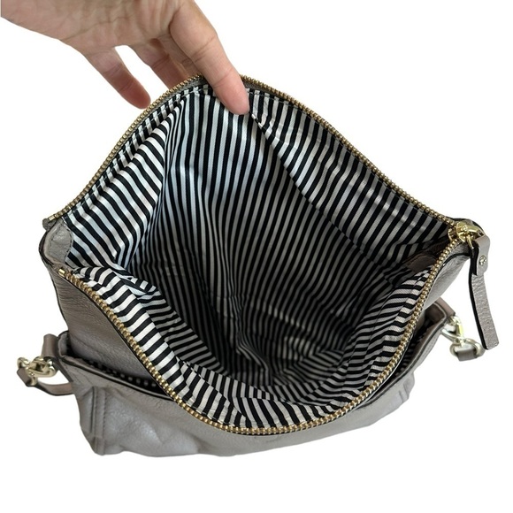 Kate Spade NY Pebbled Leather Convertible Fold Over Shoulder Handbag Purse - Picture 7 of 16